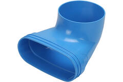 Wavin Ventiza eindstuk 90 graden PVC ovaal 195x80x50 mm met diameter 125 mm M/M