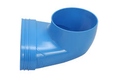 Wavin Ventiza Élément terminal 90 degrés PVC ovale 235x80x100 mm par diamètre 160 mm M/M