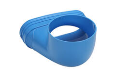 Wavin Ventiza Élément terminal 90 degrés PVC ovale 235x80x100 mm par diamètre 160 mm M/M