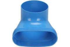 Wavin Ventiza Élément terminal 90 degrés PVC ovale 235x80x100 mm par diamètre 160 mm M/M