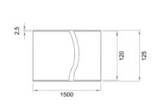 Wavin Ventiza kanaal 1,5 m PVC rond 160 mm S/S