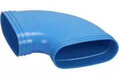 Wavin Ventiza bocht 90 graden PVC ovaal 195x80 mm horizontaal M/M