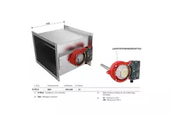 Rooksensor 24V voor rechthoekige brandklep - E-FD A SSA 200x200 24