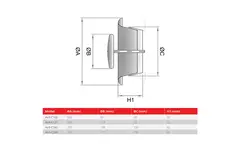 Ventilatie afvoer ventiel 160mm met klemveren - AVP-C160