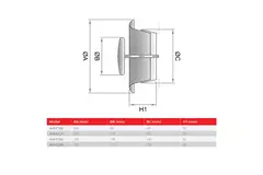 Ventilatie afvoer ventiel 200mm met klemveren - AVP-C200