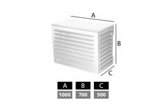 Airco en warmtepomp omkasting small RAL9010 Wit