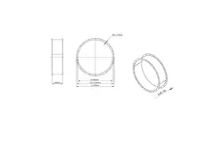 Raccord pour ventilateur axial - acier inoxydable 1250 02