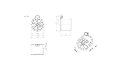 Axiaal 400 mm kanaalventilator rookgas F300- AL 400 D4 F3 01 CFG