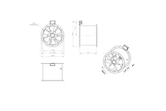 Ventilateur axial de 500 mm pour gaz de combustion F300- AL 500 D4 F3 01 CFG