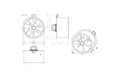 Ventilateur axial de 710 mm pour gaz de combustion F300- AL 710 D4 F3 01 CFG