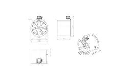 Axiaal 400 mm kanaalventilator - AL 400 D2 02 CFG