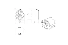 Axiaal 500 mm kanaalventilator - AL 500 D2 02 CFG