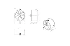 Axiaal 710 mm kanaalventilator - AL 710 D84U 02 CFG