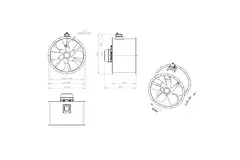 Axiaal 900 mm kanaalventilator - AL 900 D4 05 CFG