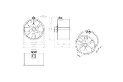 Axiaal 1000 mm kanaalventilator - AL 1000 D4 01 CFG