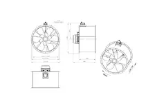 Axiaal 1000 mm kanaalventilator - AL 1000 D4 04 CFG