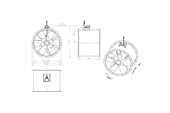 Axiaal 800 mm kanaalventilator - AL 800 D84U 01 CFG