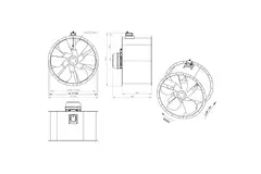 Axiaal 1120 mm kanaalventilator - AL 1120 D6 05 CFG