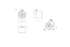 Axiaal 400 mm kanaalventilator rookgas F300- AL 400 D2 F3 02 CFG