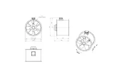 Ventilateur axial de 800 mm pour gaz de combustion F400 - AL 800 D4 F4 06 CFG