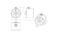 Axiaal 800 mm kanaalventilator - AL 800 D84U 02 CFG