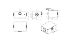 Ventilateur tubulaire 250 mm isolé à haut rendement énergétique - EM DUO 250 EC K 02