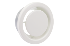 Valve d'échappement de ventilation 125mm avec ressorts métalliques - EAV-C125 RAL9010