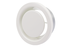 Ventilatie afvoer ventiel 80mm met metaal klemveren - EAV-C80 RAL9010