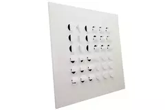 Multinozzle plafondrooster 596x596mm - MN48 RAL9010