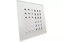 Multinozzle plafondrooster 596x596mm - MN48 RAL9010