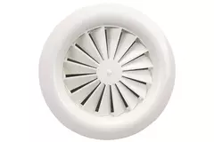 Diffuseur à jet hélicoïdal rond 125mm vis centrale - SWR 125 RAL 9016