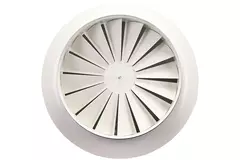 Diffuseur à jet hélicoïdal rond 125mm vis centrale - SWR 125 RAL 9016