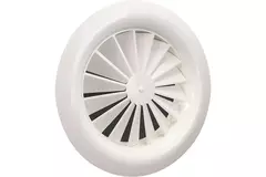 Diffuseur à jet hélicoïdal rond 125mm vis centrale - SWR 125 RAL 9016
