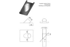 Thermoduct loodslab diameter 150mm - 45 graden
