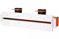 Ergovent instucbaar frameloos lijnrooster 600 mm met aansluitdiameter 75 mm - profiel