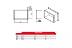 Maxivent flexibel rechthoekig verbindingsstuk M4020 horizontaal - FC