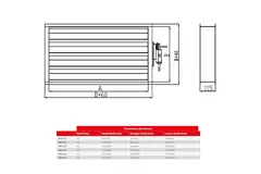 Maxivent demper met actuator voor MR4512 horizontaal links - DAL