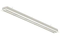 Diffuseur de ligne aluminium avec 4 lames orientables - 2000 mm - RAL 9010