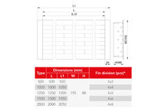 Diffuseur de ligne aluminium avec 4 lames orientables - 2000 mm - RAL 9010