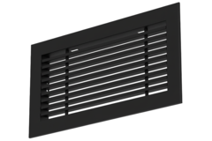 Staafrooster aluminium – met klemveren – 300x150 mm – RAL 9005