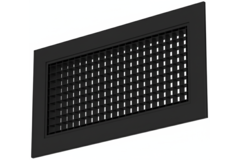 Grille murale en aluminium avec grille fixe - avec ressorts de friction - 600x300 mm - RAL 9005