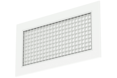 Grille murale en aluminium avec grille fixe - avec ressorts de friction - 600x300 mm - RAL 9016