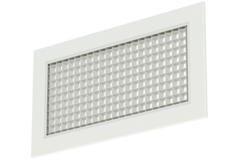 Grille murale en aluminium avec grille fixe - avec ressorts de friction - 600x300 mm - RAL 9010
