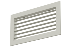 Wandrooster aluminium enkel instelbaar met regelklep – met klemveren – 300x150 mm – RAL 9010