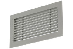 Staafrooster aluminium – met klemveren – 300x150 mm – Geanodiseerd aluminium