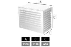 Airco en warmtepomp omkasting large RAL9010 Wit