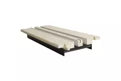 Profilé intermédiaire Ergovent pour grille modulaire enfichable 500 mm - 2 fentes
