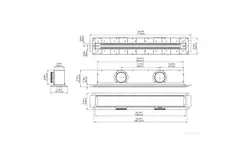 Ergovent instucbaar frameloos lijnrooster 1050 mm met aansluitdiameter 125 mm - airconditioning - 2 sleuven