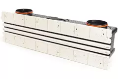 Ergovent instucbaar frameloos lijnrooster 1000 mm met aansluitdiameter 160 mm - airconditioning - 3 sleuven