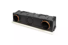 Ergovent instucbaar frameloos lijnrooster 1000 mm met aansluitdiameter 160 mm - airconditioning - 3 sleuven